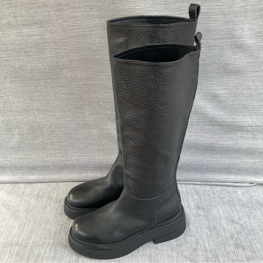 NAPOLEONI Leather Boots Tall Black